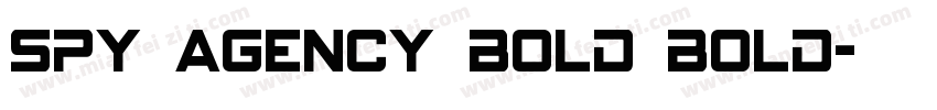 Spy Agency Bold Bold字体转换